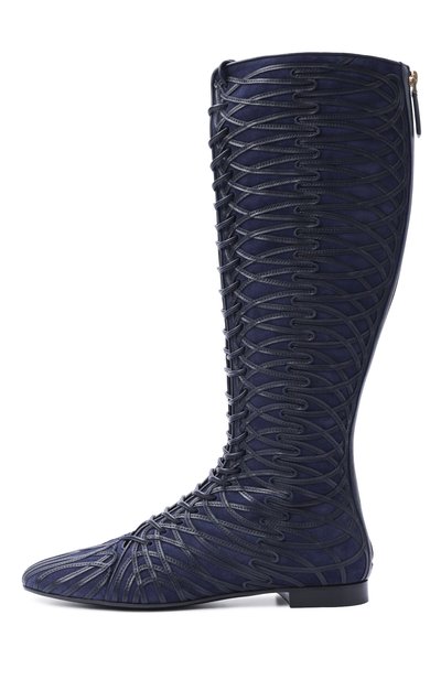 Кожаные сапоги GIORGIO ARMANI темно-синего цвета по цене 258000 руб., арт. GW003926/AF28723, фото 4 Кожаные сапоги GIORGIO ARMANI, арт. GW003926/AF28723, фото 4