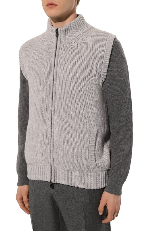 Жилет из шерсти и кашемира Corneliani 94M576-9425173 Серый  94M576-9425173 Фото 3