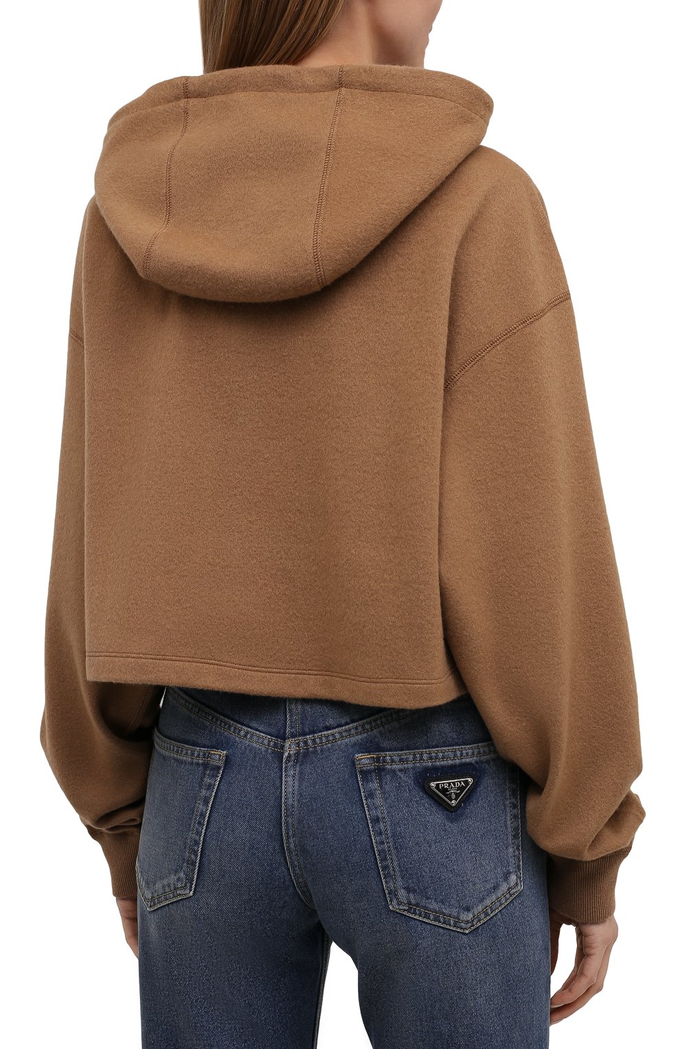 Худи из шерсти и кашемира PRADA, арт. 39533-1ZCF-F0040-212, фото 4