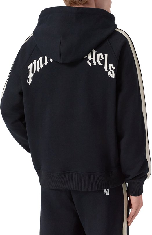Хлопковое худи Palm Angels PMBB17HF25FLE001 Чёрный  PMBB17HF25FLE001 Фото 4
