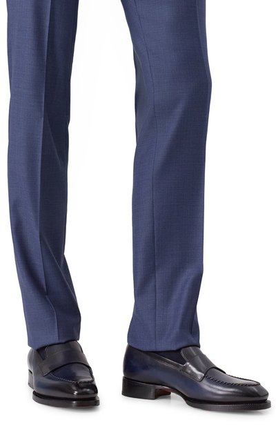 Кожаные лоферы arco SANTONI темно-синего цвета по цене 233000 руб., арт. MLAG19204DD3HWVE, фото 3 Кожаные лоферы arco SANTONI, арт. MLAG19204DD3HWVE, фото 3