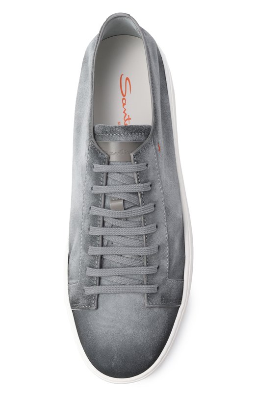 Замшевые кеды Cleanic Santoni MBCG21571BARTA0L Серый  MBCG21571BARTA0L Фото 5