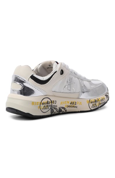 Комбинированные кроссовки diva PREMIATA WILL BE серебряного цвета по цене 17350 руб., арт. 32239459/DIVA, фото 3 Комбинированные кроссовки diva PREMIATA WILL BE, арт. 32239459/DIVA, фото 3