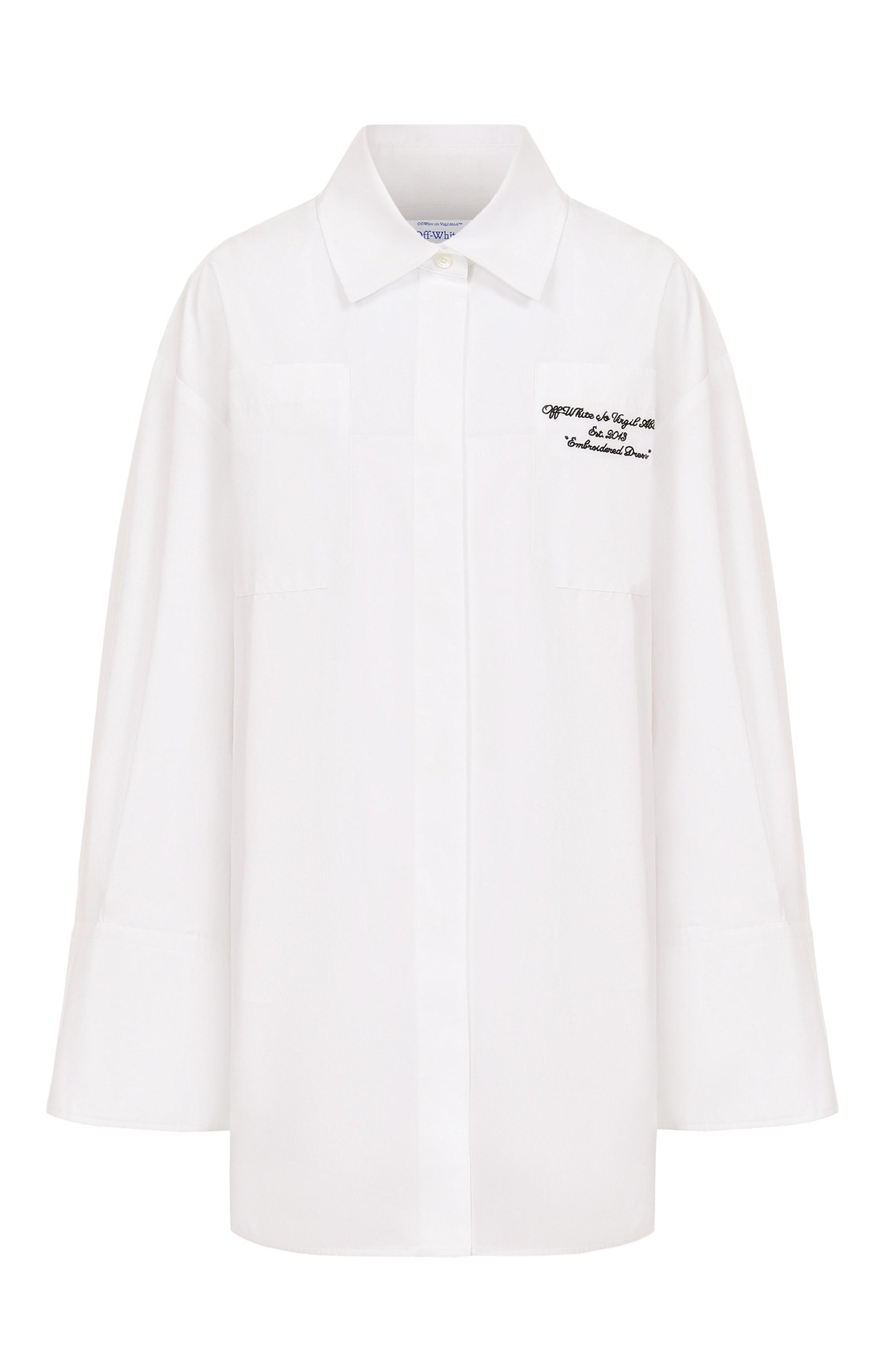 Хлопковое платье-рубашка OFF-WHITE, арт. 0WDG009S25FAB001, фото 1