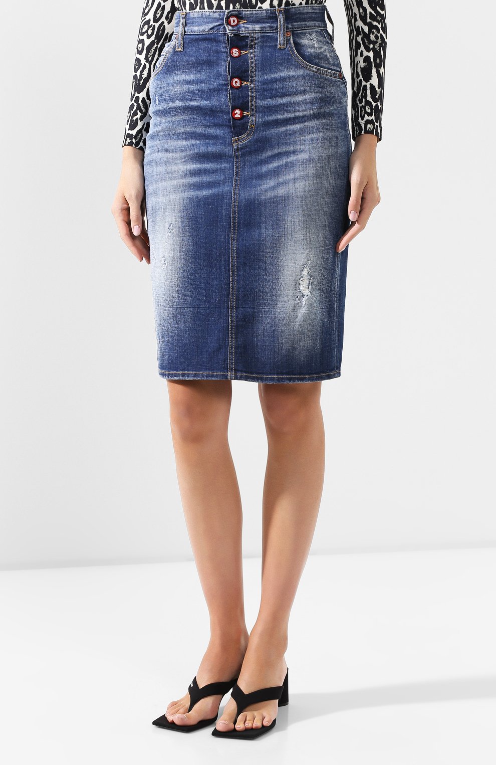 Джинсовая юбка DSQUARED2, арт. S72MA0792/S30342, фото 3