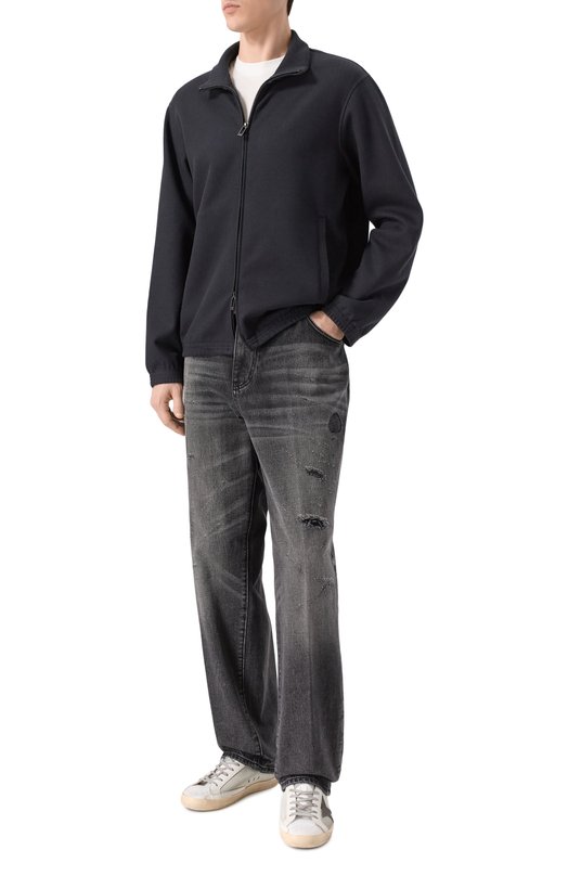 Толстовка из хлопка и лиоцелла Emporio Armani EM005380/AF13700 Синий  EM005380/AF13700 Фото 2