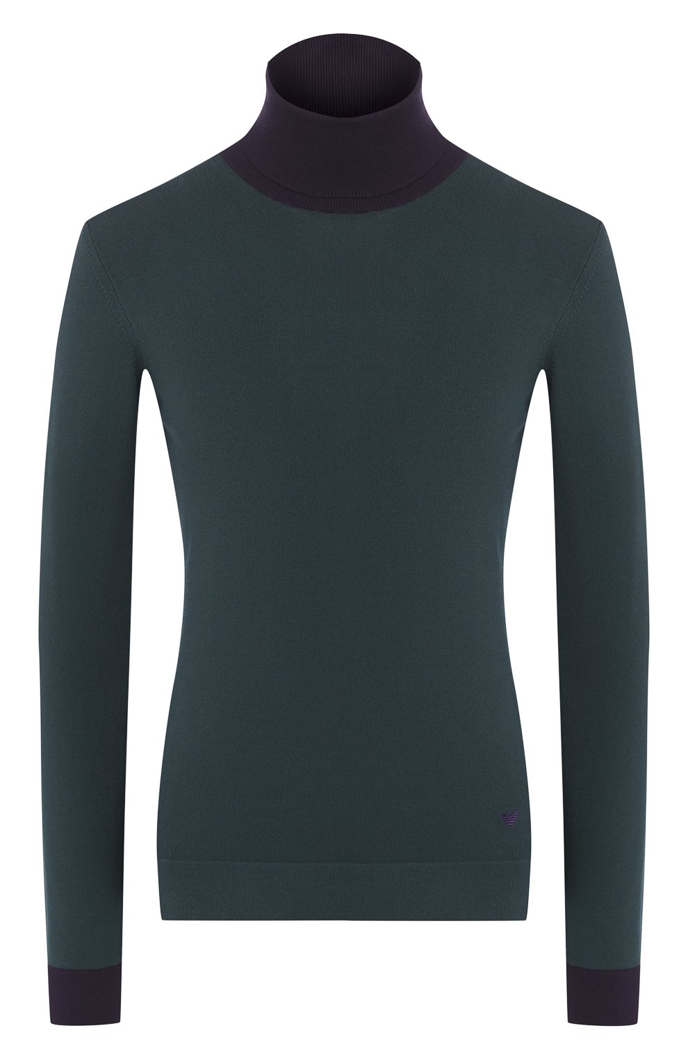 Водолазка из вискозы EMPORIO ARMANI зеленого цвета по цене 25800 руб., арт. 6G2MWZ/2M31Z, фото 1 Водолазка из вискозы EMPORIO ARMANI, арт. 6G2MWZ/2M31Z, фото 1