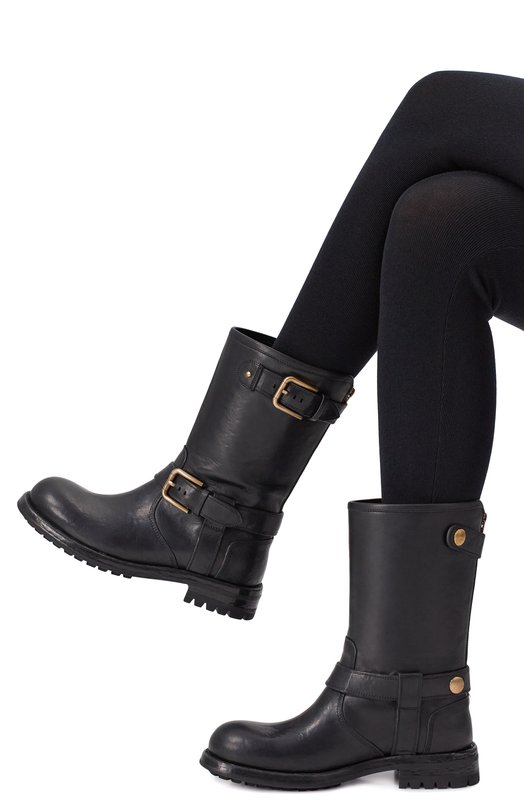 Кожаные ботинки Bernini Dolce & Gabbana CT1081/AW352 Чёрный  CT1081/AW352 Фото 2