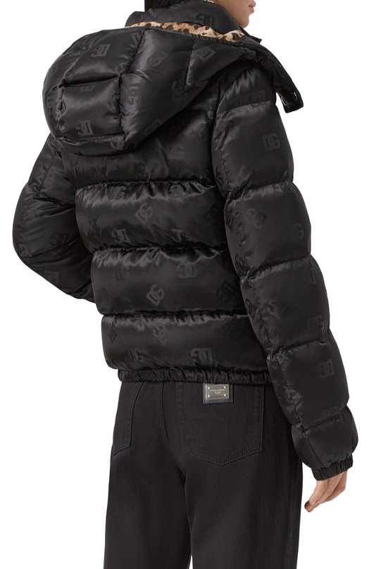 Атласный пуховик Dolce & Gabbana F9P48T/FJSCW Чёрный  F9P48T/FJSCW Фото 4