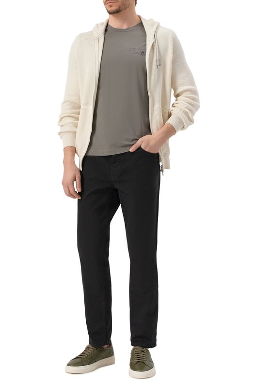 Хлопковая футболка Corneliani 25G580-2525058 Зелёный  25G580-2525058 Фото 2