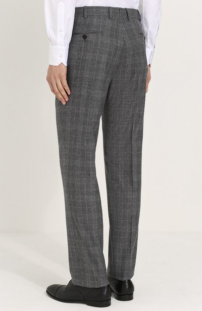 Шерстяной костюм в клетку с пиджаком на двух пуговицах GIORGIO ARMANI, арт. ZSVI5R/ZS138, фото 5