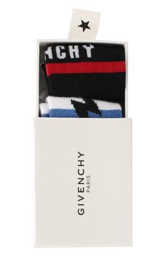 Детские комплект из 2 пар носков GIVENCHY разноцветного цвета, арт. H00015 | Фото 5 (Материал: Текстиль, Хлопок; Материал сплава: Проставлено, Проверено; Нос: Не проставлено; Статус проверки: Проверена категория)