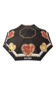 Женский складной зонт MOSCHINO черного цвета, арт. 8951-0PENCL0SEA | Фото 1 (Материал: Металл, Текстиль, Синтетический материал; Нос: Не проставлено)