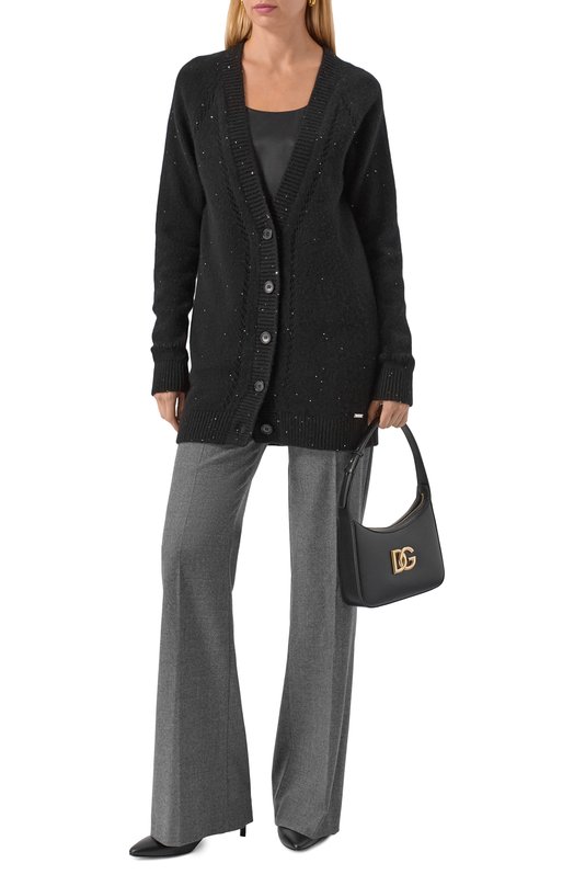 Кардиган из кашемира и шелка Kiton D60701BLACK Чёрный  D60701BLACK Фото 2
