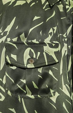 Женское шелковое платье KITON зеленого цвета, арт. D47H321K0978C_D47T321K0978C_D47Z321K0978C | Ф�ото 5 (Материал внешний: Шелк; Рукава: Длинные; Случай: Повседневный; Материал сплава: Проставлено; Длина Ж (юбки, платья, шорты): Макси; Драгоценные камни: Проставлено; Женское Кросс-КТ: Платье-одежда; Стили: Кэжуэл)
