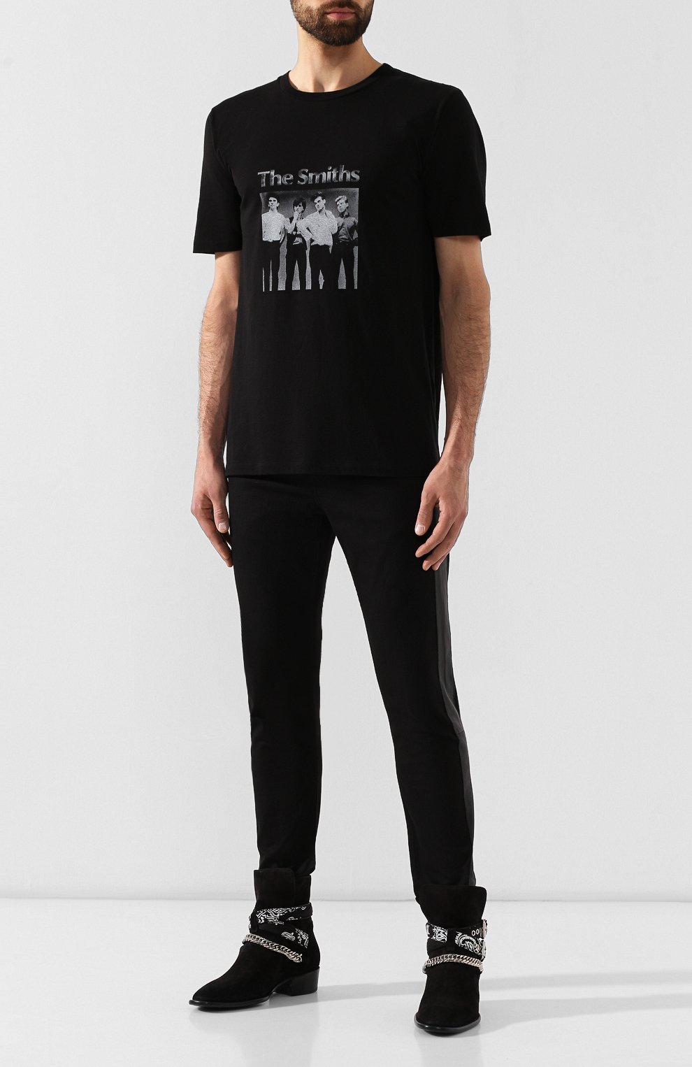 Хлопковая футболка SAINT LAURENT, арт. 588103/YBHI2, фото 2