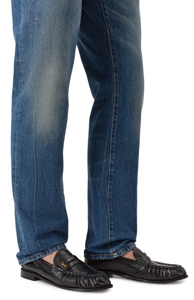 Кожаные пенни-лоферы SAINT LAURENT, арт. 775867/AA00K, фото 3