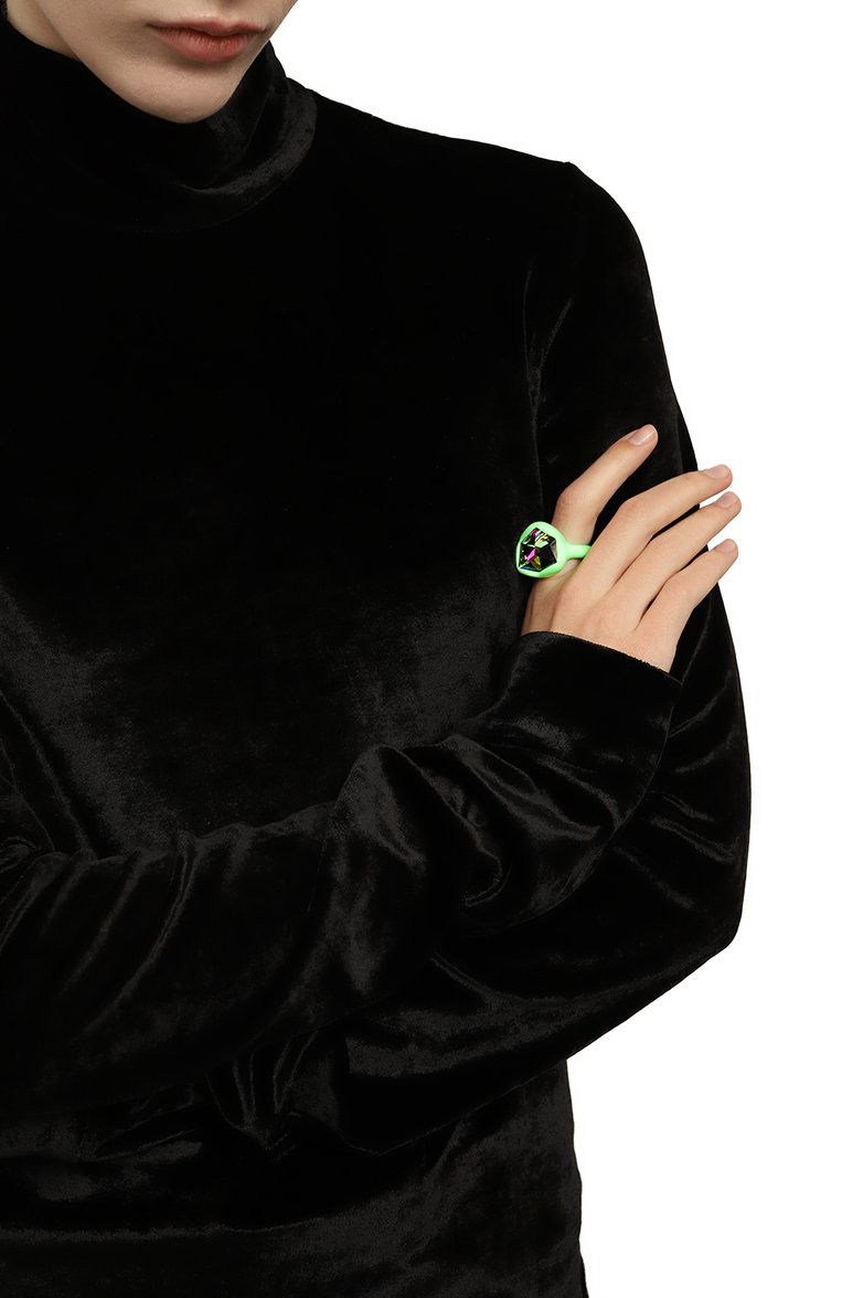 Женское кольцо LILI ARCHIVE салатового цвета, арт. RM33RM | Фото 2 (Региональные ограничения белый список (Axapta Mercury): Не проставлено; Нос: Не проставлено; Материал: Пластик, Керамика)