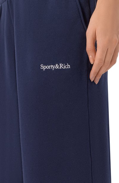 Хлопковые брюки SPORTY AND RICH, арт. PA08284300BL106, фото 5
