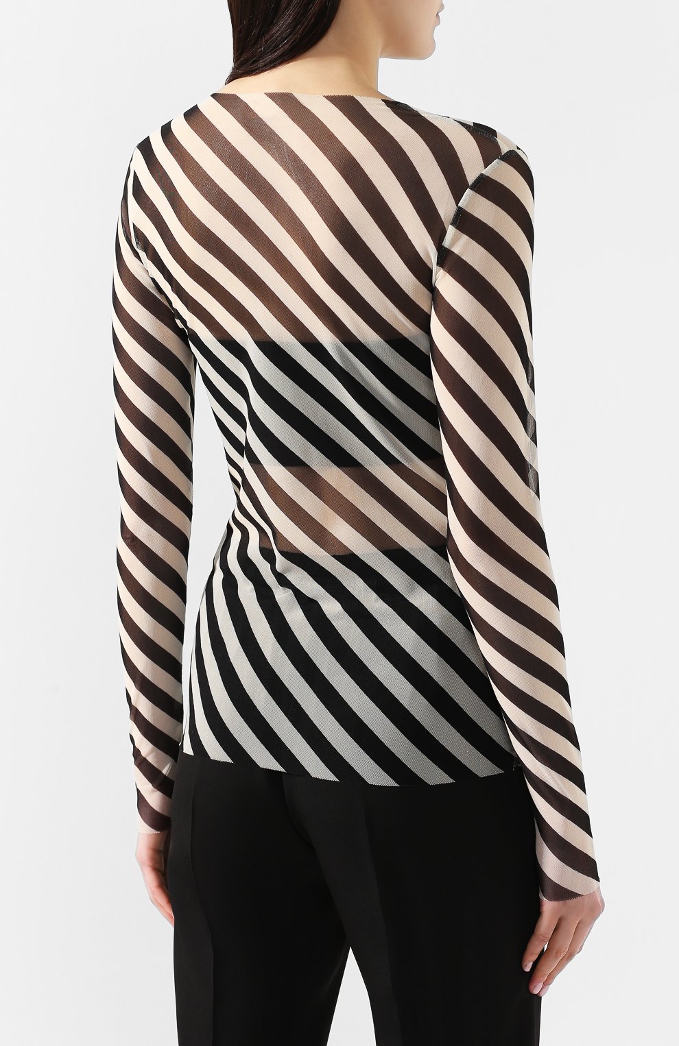 Лонгслив в полоску DRIES VAN NOTEN черного цвета по цене 29450 руб., арт. 191-31182-7196, фото 4 Лонгслив в полоску DRIES VAN NOTEN, арт. 191-31182-7196, фото 4