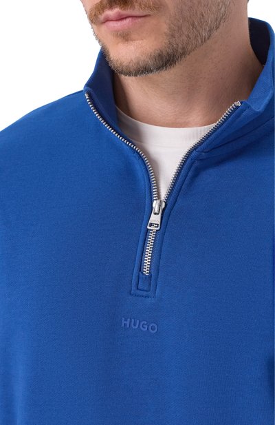 Хлопковый анорак HUGO синего цвета по цене 14950 руб., арт. 50525881, фото 5 Хлопковый анорак HUGO, арт. 50525881, фото 5