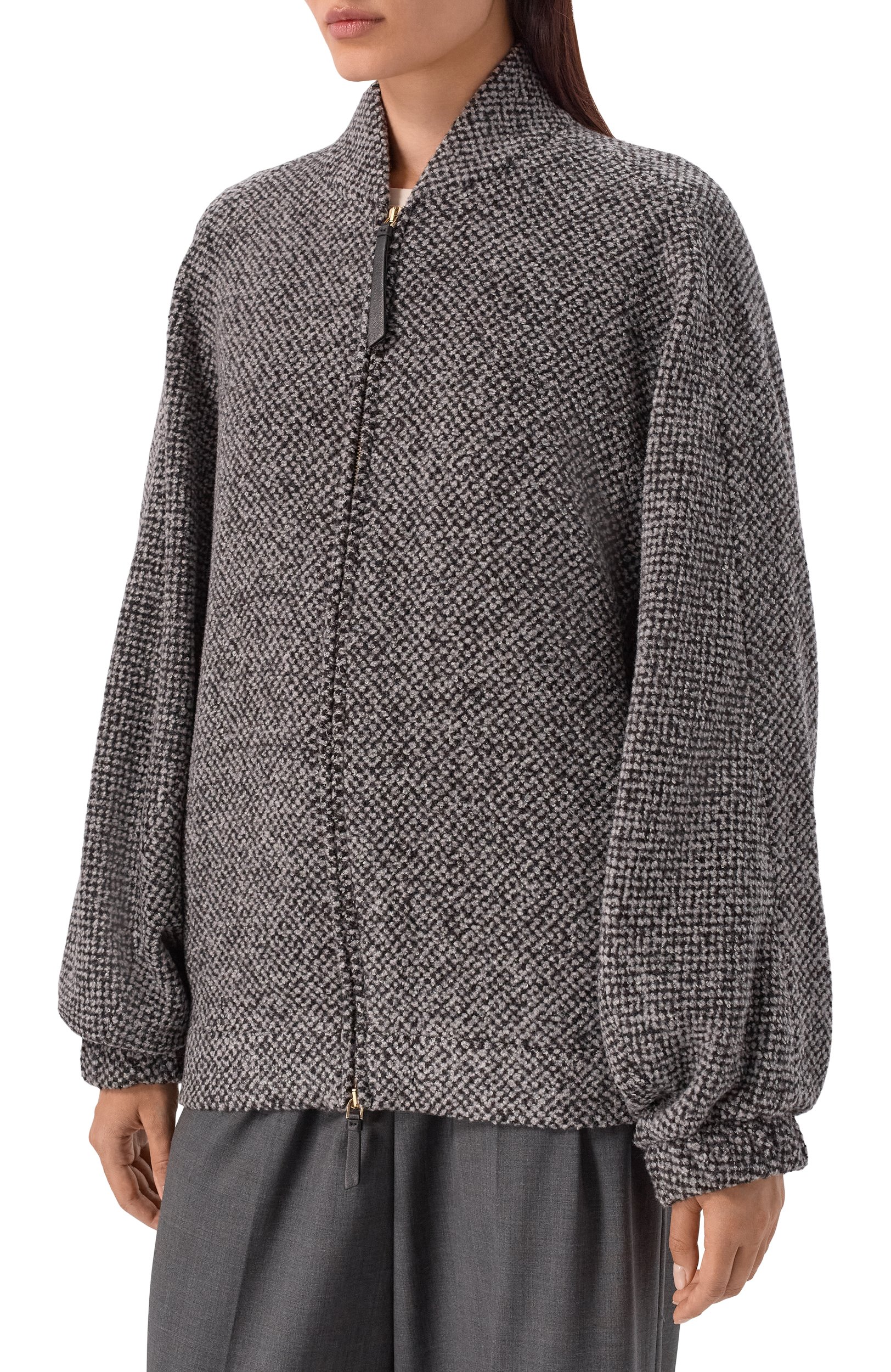 Бомбер из кашемира и шелка GIORGIO ARMANI, арт. GW003525/TE23044, фото 3