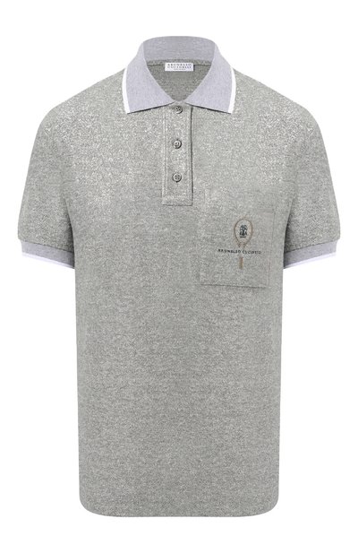 Женское поло изо льна и хлопка BRUNELLO CUCINELLI, арт. ML947B1282