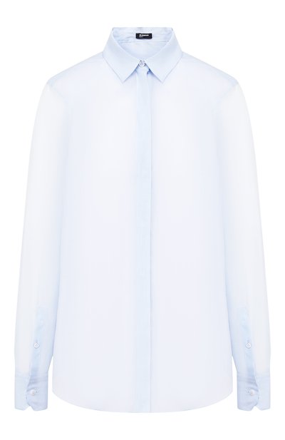Женская рубашка из смеси хлопка и шелка JIL SANDER NAVY, арт. JNWM6017A/JM2550