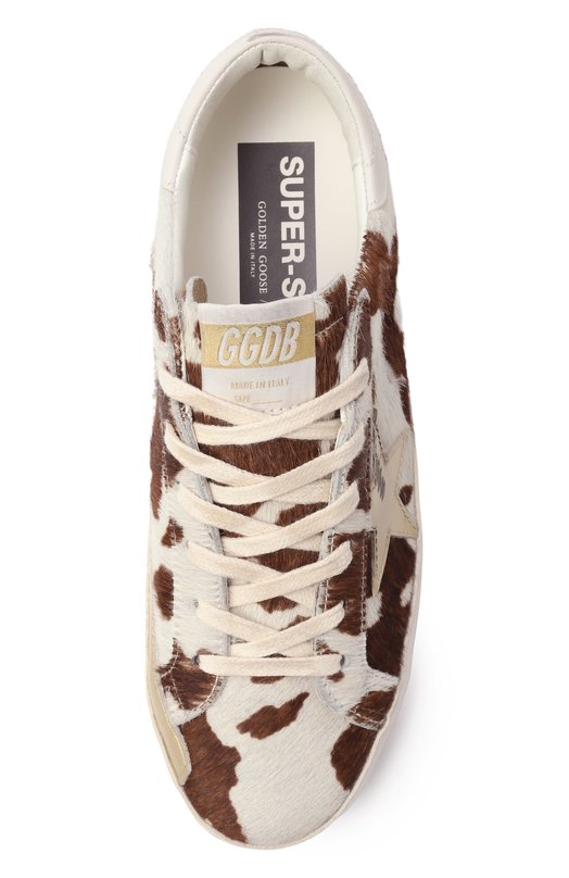 Кожаные кеды Super-Star Golden Goose Deluxe Brand GWF00101.F007262 Кремовый  GWF00101.F007262 Фото 6