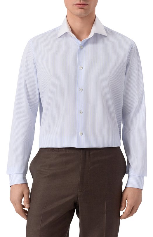 Хлопковая сорочка Van Laack VL-RIVARA-FYSF/151967 Голубой  VL-RIVARA-FYSF/151967 Фото 3