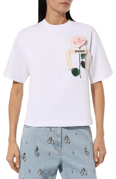 Хлопковая футболка JACQUEMUS, арт. 23H/233JS182-2099, фото 4
