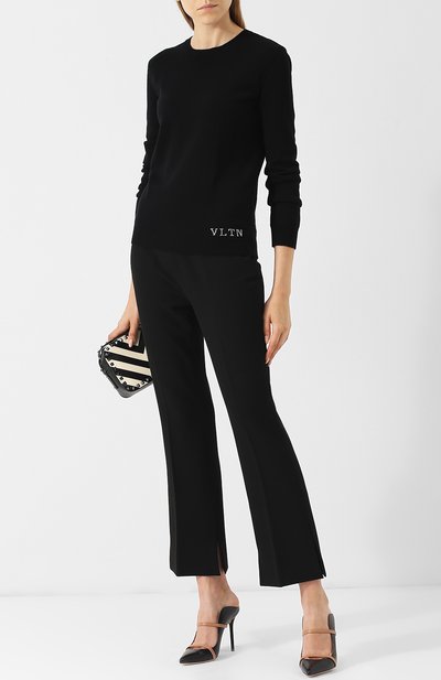 Кашемировый пуловер с круглым вырезом и логотипом бренда VALENTINO, арт. QB3KC12749V, фото 2
