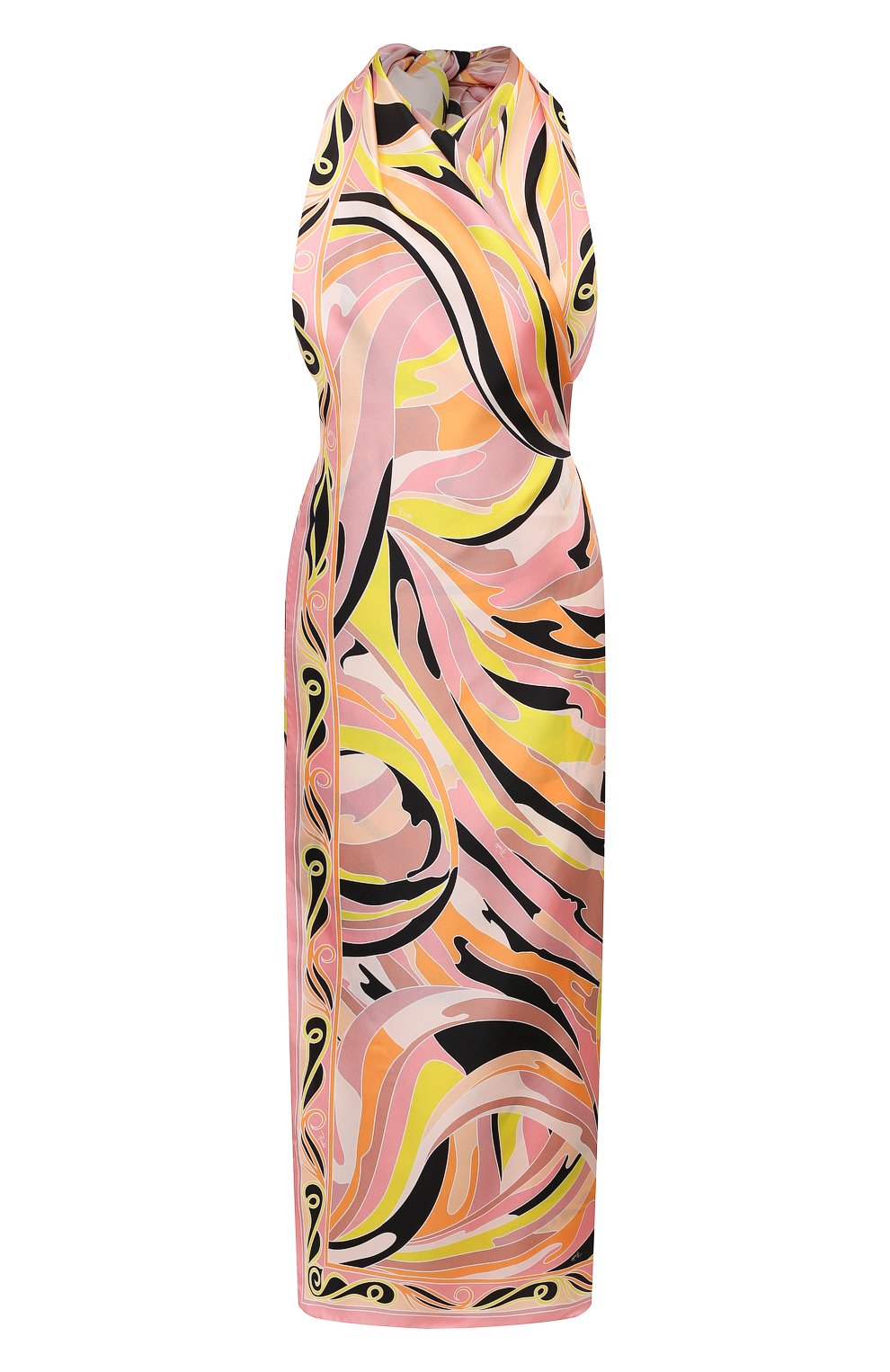 Шелковое платье EMILIO PUCCI разноцветного цвета по цене 72100 руб., арт. 1EWG45/1E791, фото 1 Шелковое платье EMILIO PUCCI, арт. 1EWG45/1E791, фото 1