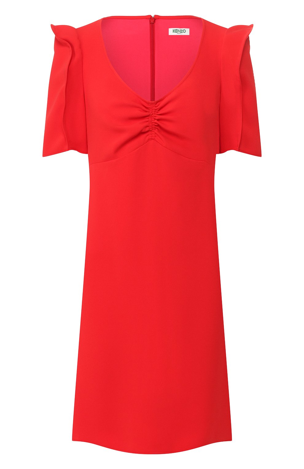 Платье KENZO красного цвета по цене 38950 руб., арт. FA52R01475AM, фото 1 Платье KENZO, арт. FA52R01475AM, фото 1
