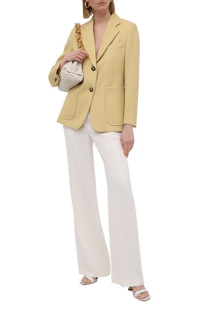 Шерстяной жакет VICTORIA BECKHAM желтого цвета по цене 188500 руб., арт. 1221WJK002540B, фото 2 Шерстяной жакет VICTORIA BECKHAM, арт. 1221WJK002540B, фото 2