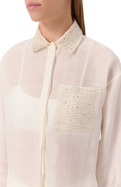 Рубашка из вискозы и льна ANTONELLI FIRENZE, арт. N1801/977, фото 5