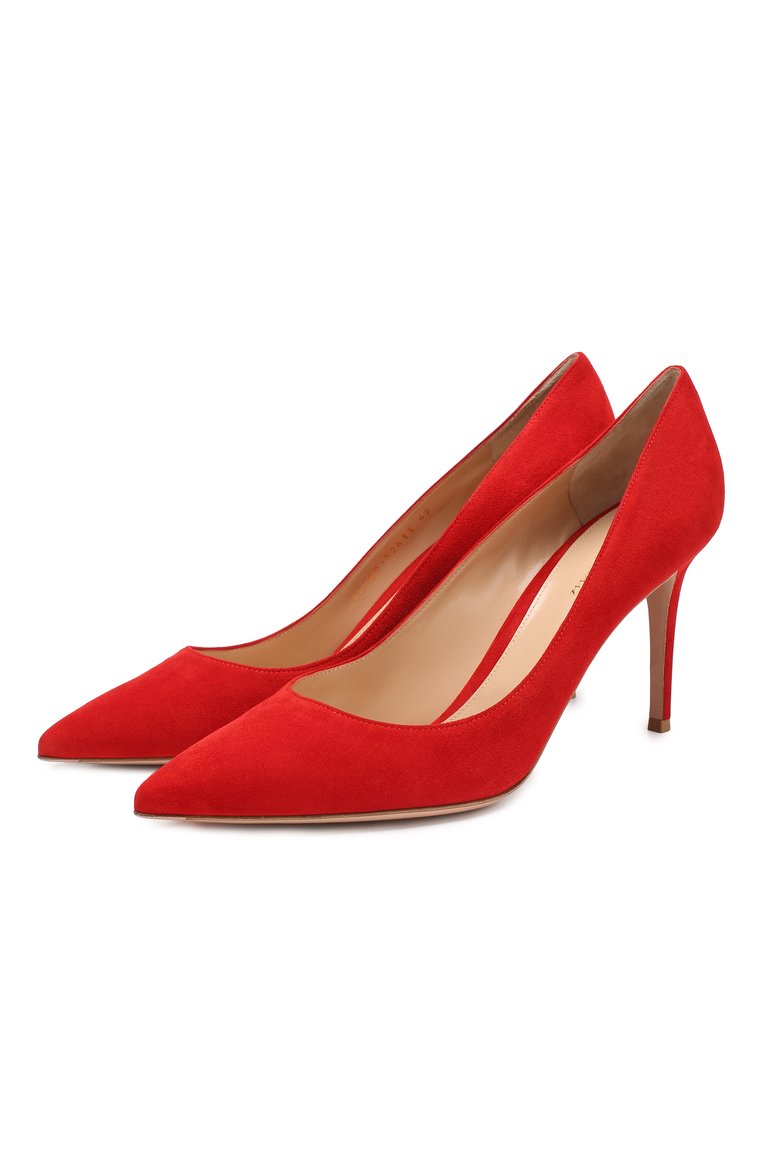 Женские замшевые туфли gianvito 85 GIANVITO ROSSI красного цвета, арт. G24580.85RIC.CAMTABS | Фото 1 (Каблук высота: Высокий; Статус проверки: Требуются правки, Проверено, Проверена категория; Каблук тип: Шпилька; Региональные ограничения белый список (Axapta Mercury): RU; Материал внутренний: Натуральная кожа; Подошва: Плоская; Материал внешний: Замша, Натуральная кожа)