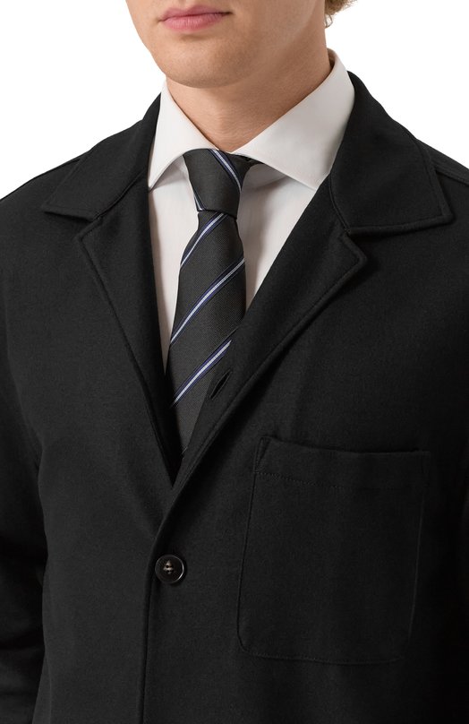 Галстук из шелка и хлопка Giorgio Armani GM000800/TE16570 Чёрный  GM000800/TE16570 Фото 2