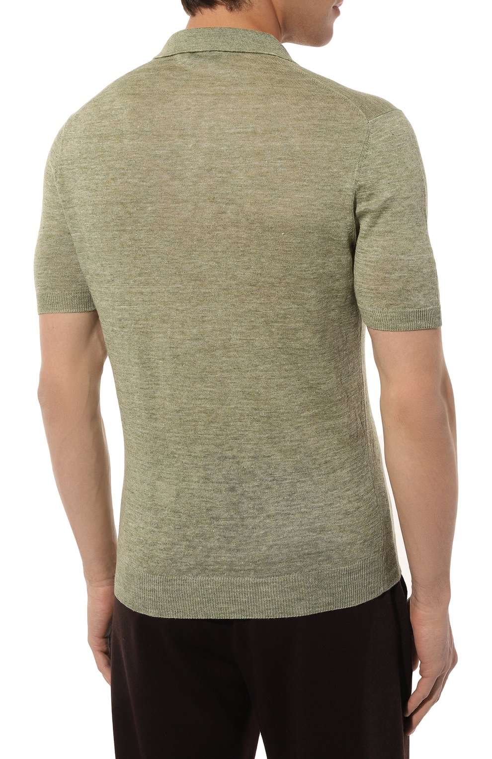 Льняное поло GRAN SASSO светло-зеленого цвета по цене 22500 руб., арт. 57174/24801, фото 4 Льняное поло GRAN SASSO, арт. 57174/24801, фото 4