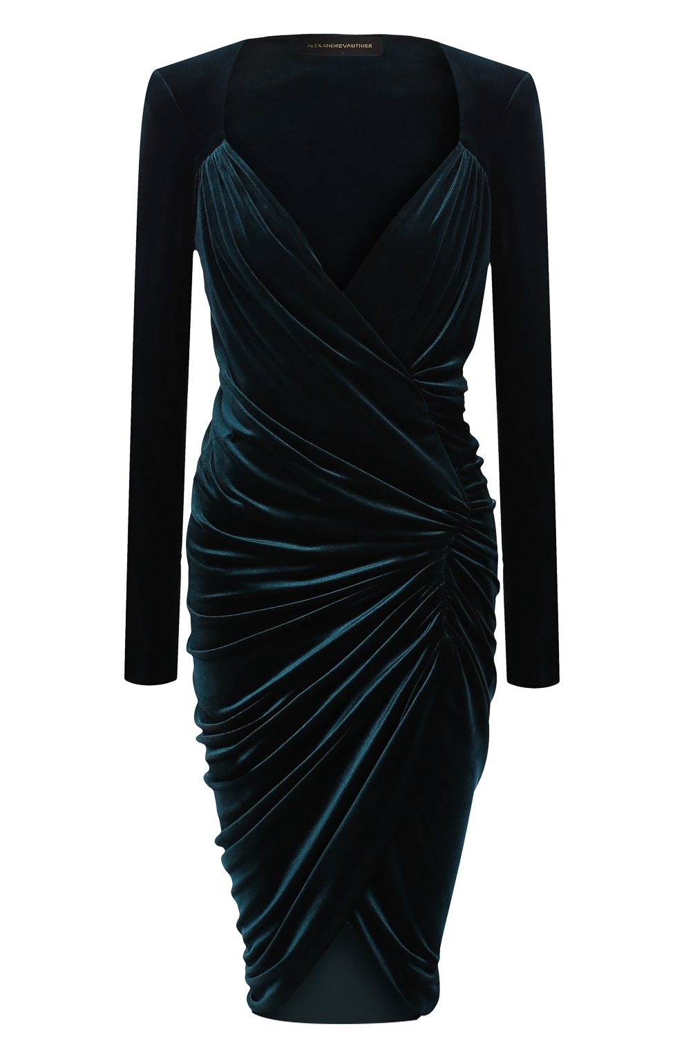 Бархатное мини-платье с драпировкой ALEXANDRE VAUTHIER, арт. 184DR978 0374, фото 1