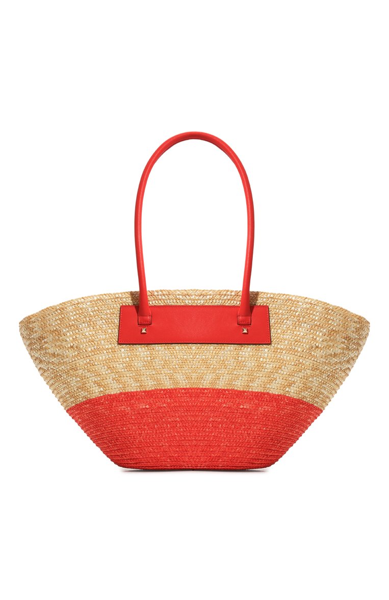 Женская сумка-тоут JIMMY CHOO красного цвета, арт. BEACH BASKET T0TE/M | Фото 6 (Размер: large; Материал: Рафия)