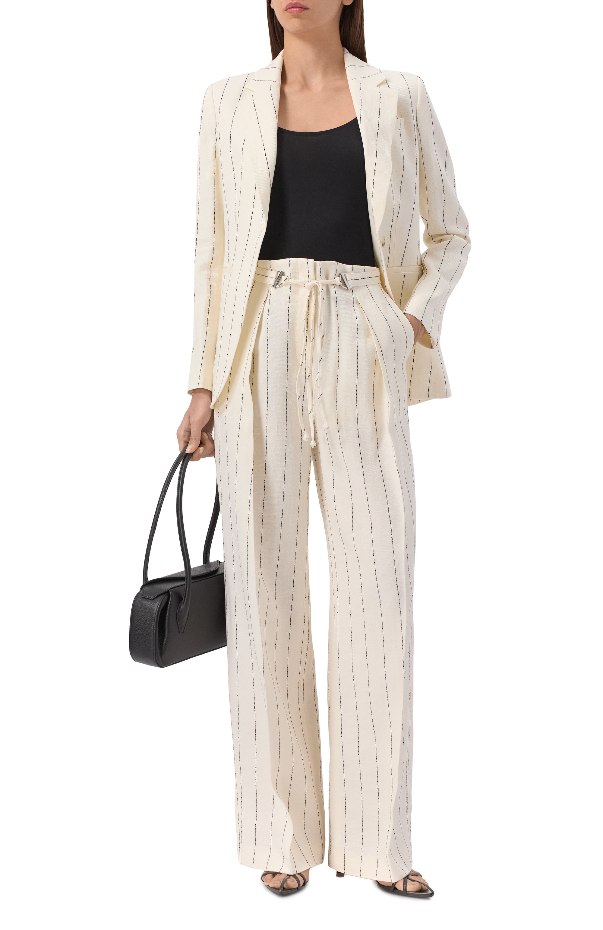 Брюки изо льна и вискозы BOSS, арт. 50538216, фото 2