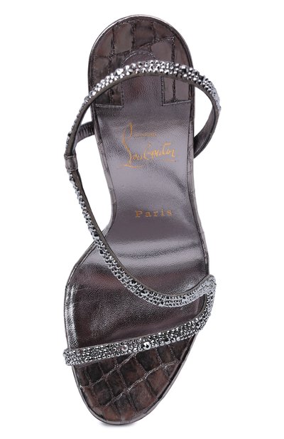 Кожаные босоножки rosalie strass 100 CHRISTIAN LOUBOUTIN, арт. 3210484/R0SALIE STRASS 100, фото 5