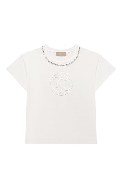 Хлопковая футболка ELIE SAAB JUNIOR, арт. EFTS005 TS0029/10A-14A