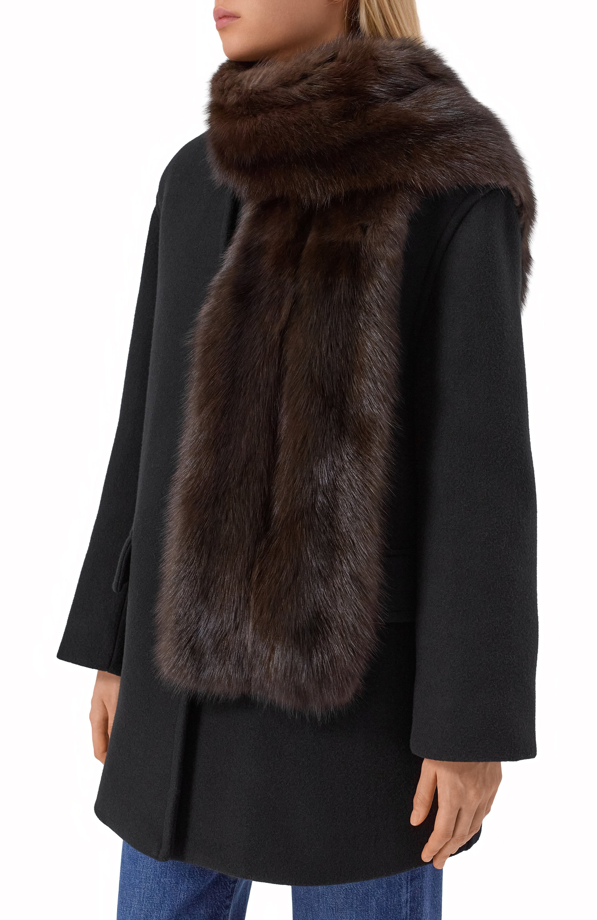 Меховой шарф из соболя VICTORIA KUSENKOVA коричневого цвета по цене 1144000 руб., арт. 503500003030, фото 2 Меховой шарф из соболя VICTORIA KUSENKOVA, арт. 503500003030, фото 2