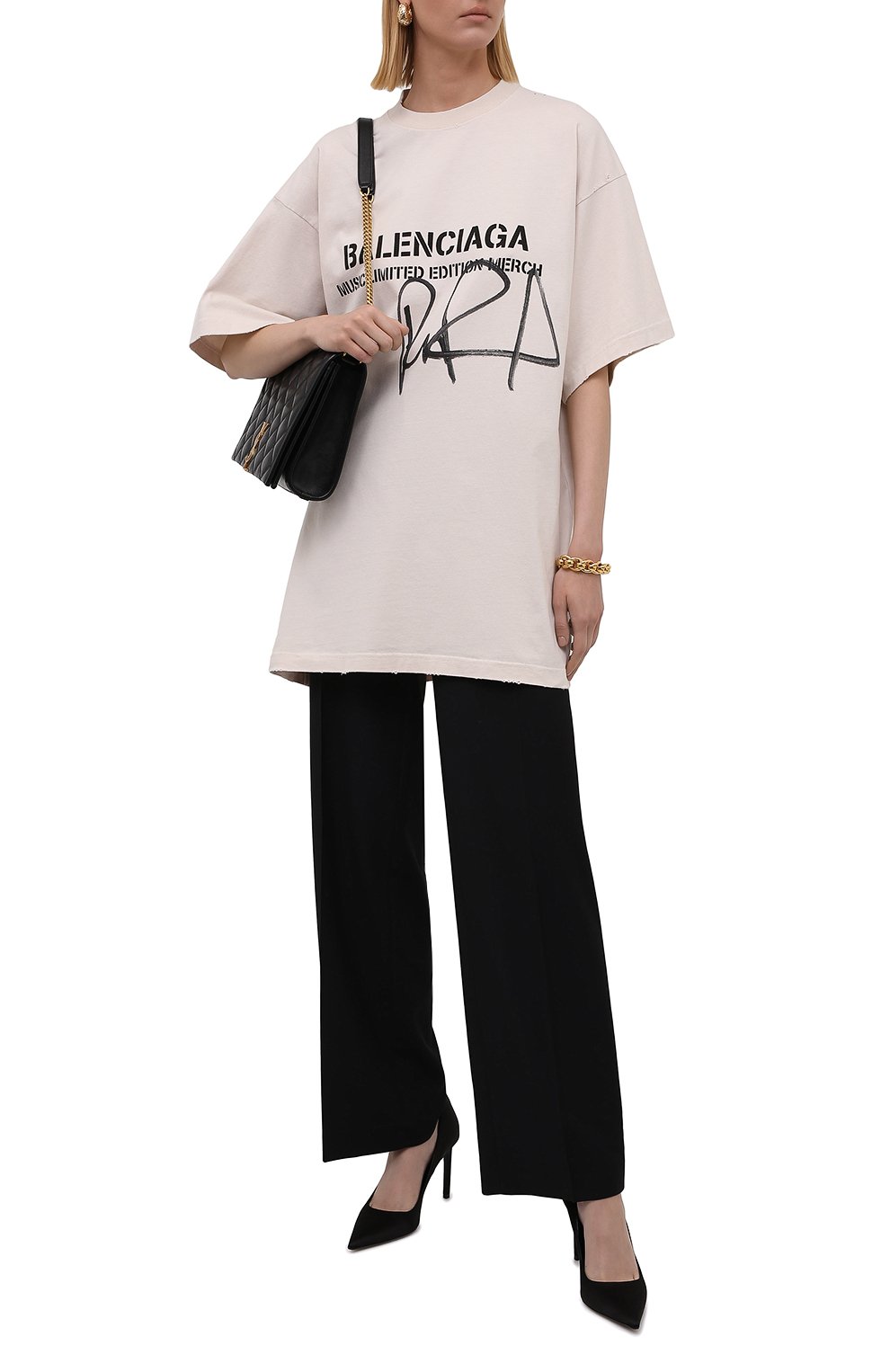 Хлопковая футболка BALENCIAGA, арт. 676589/TLV57, фото 2
