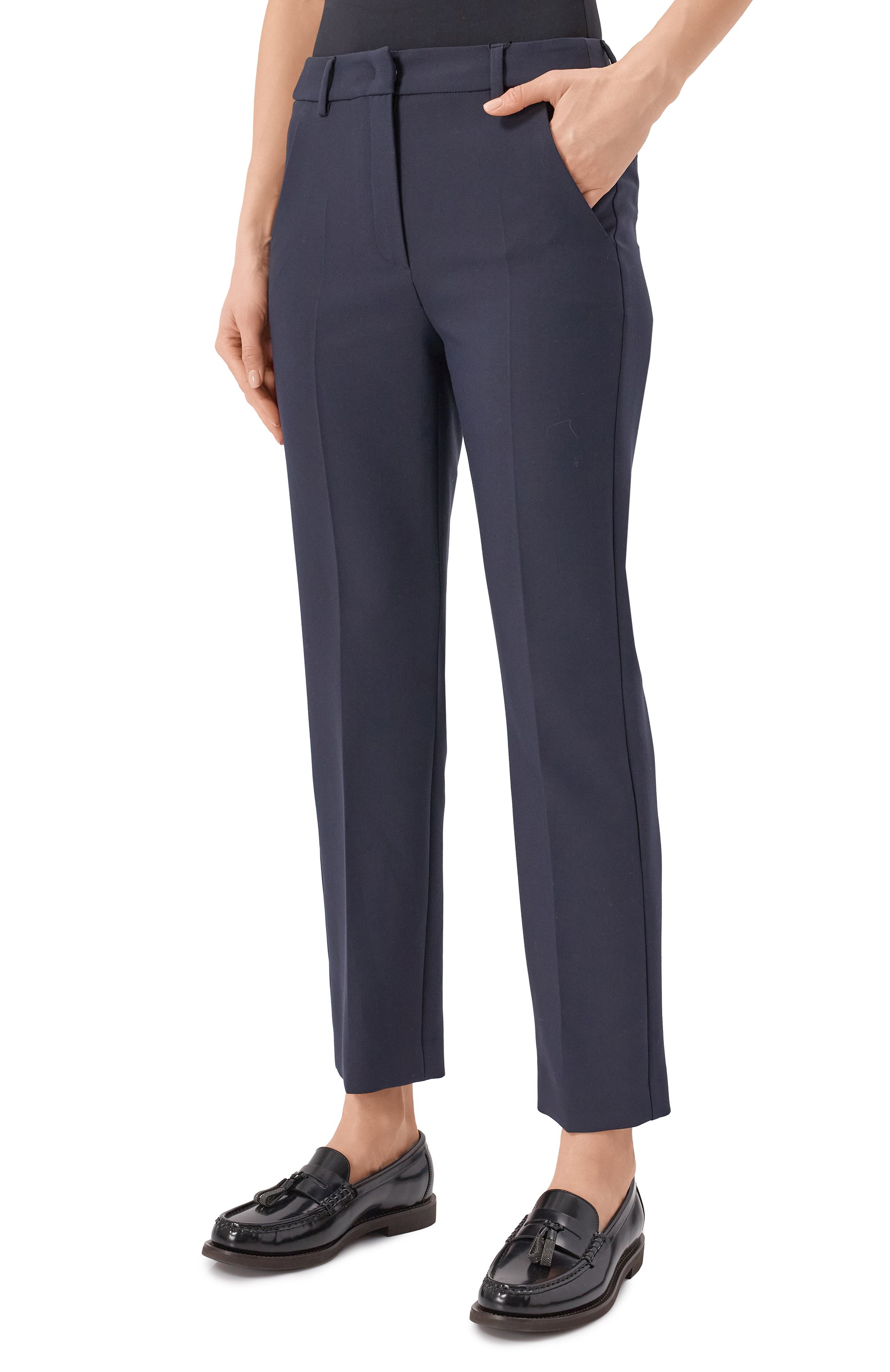 Брюки WEEKEND MAX MARA синего цвета по цене 22050 руб., арт. RANA, фото 3 Брюки WEEKEND MAX MARA, арт. RANA, фото 3