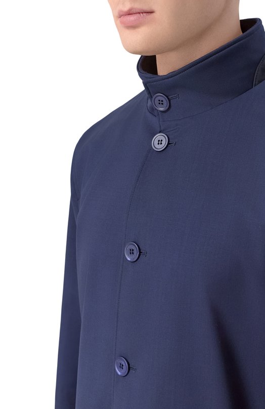 Шерстяной плащ Stefano Ricci MDJ6100280/5612 Синий  MDJ6100280/5612 Фото 5