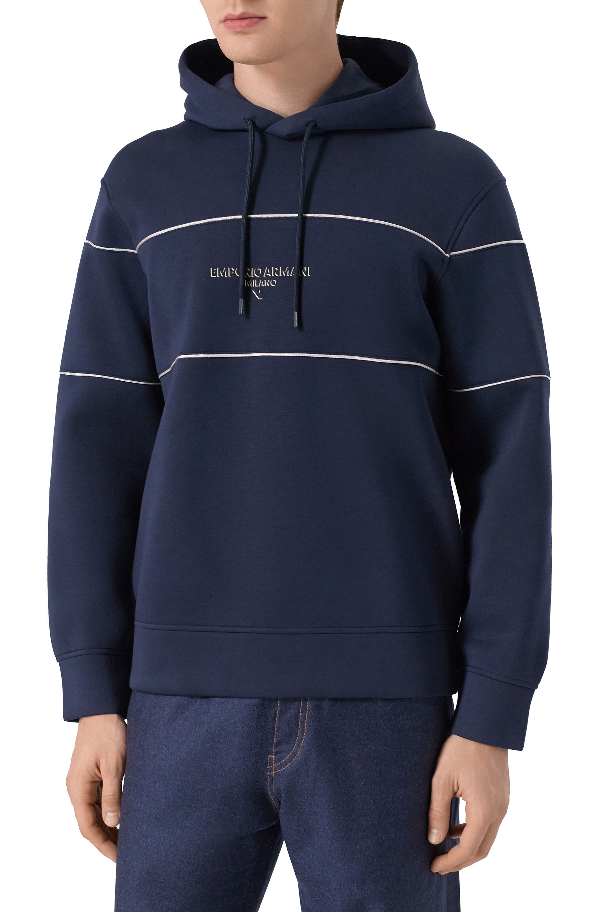 Худи EMPORIO ARMANI темно-синего цвета по цене 38600 руб., арт. EM002885/AF17545, фото 3 Худи EMPORIO ARMANI, арт. EM002885/AF17545, фото 3