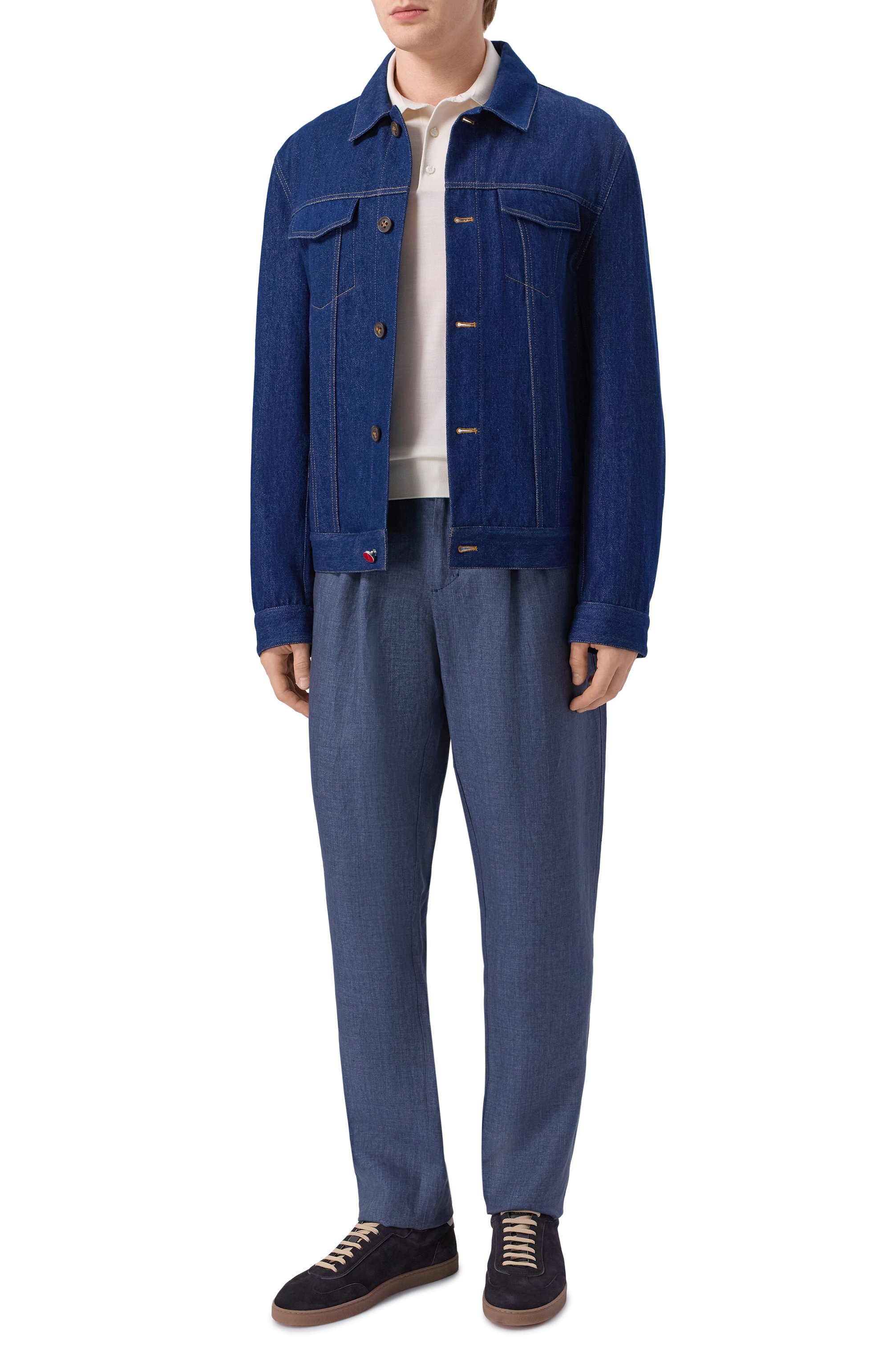 Льняные брюки ZILLI темно-синего цвета по цене 150000 руб., арт. CP202AM0801VZL000, фото 2 Льняные брюки ZILLI, арт. CP202AM0801VZL000, фото 2